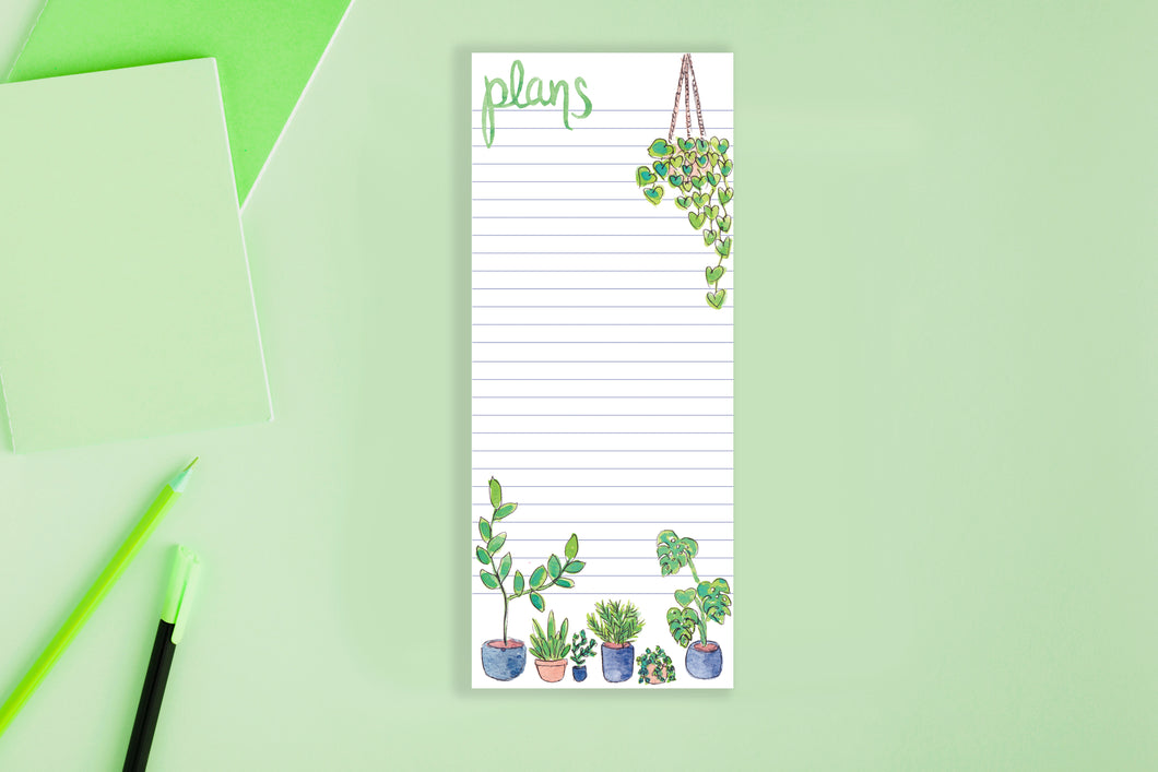 Plant Plans Notepad