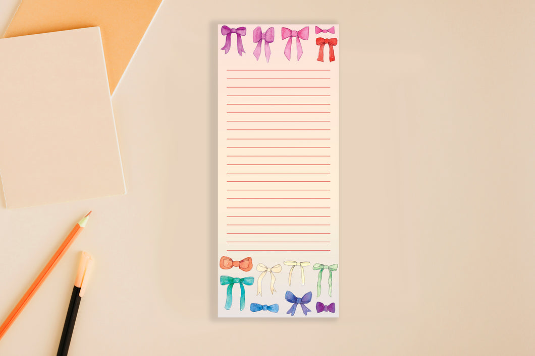 Rainbow Bows Notepad